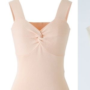 CHICWISH RIBBED KNIT CAMI TOP IN PEACH sz small